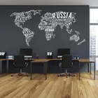 Большая карта мира, коллаж, настенная наклейка, Офисная классная карта мира, Глоба, настенная наклейка, школа, спальня, виниловый Декор