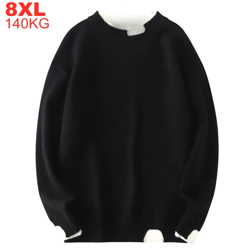 

6xl 5xl Large Size 7xl 8xl Oversized Sweater Men Jumpers Streetwear Men's Sweaters Oversized Casual Knitted Winter Mens Pullover