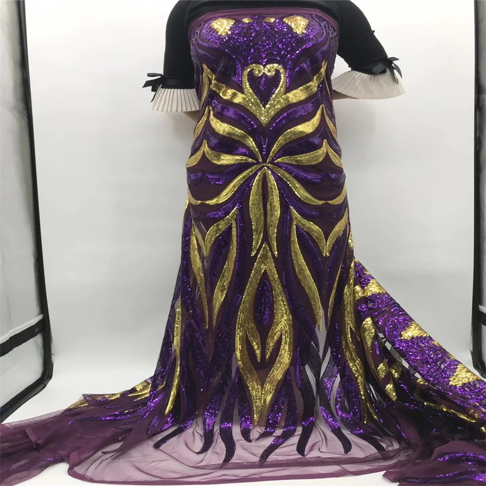 

Soso African Sequins Lace Fabric Embroidered Nigerian Lace Fabrics French Tulle Lace Fabric For Wedding Party