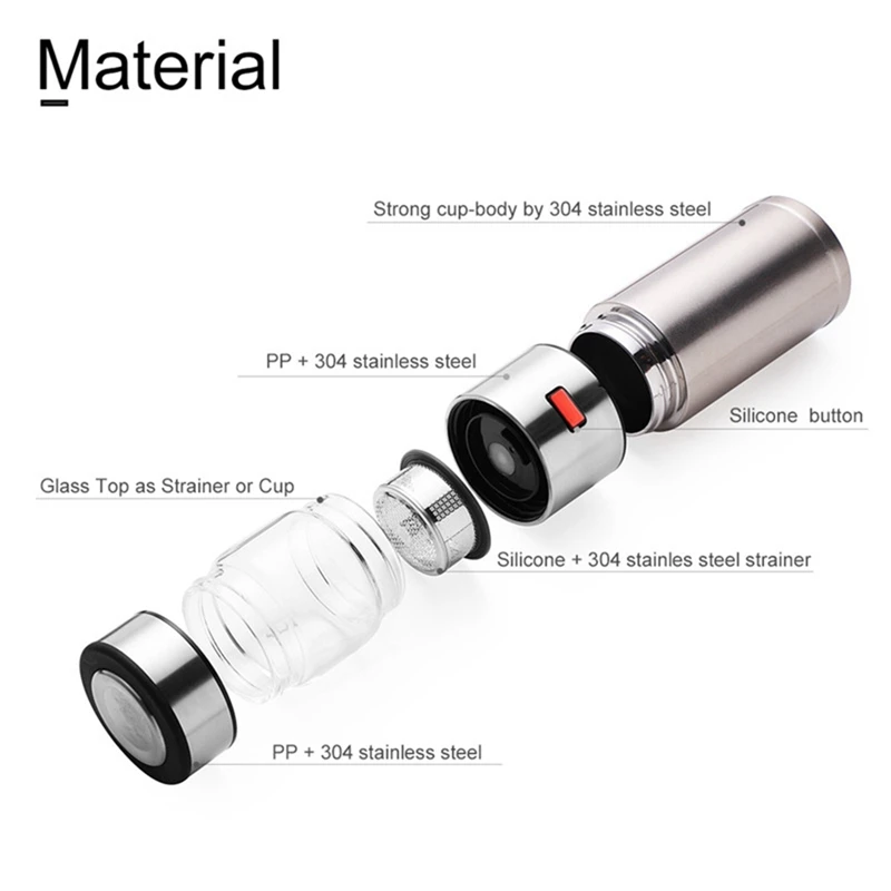 Горячая Распродажа 570 мл стеклянная бутылка для воды с ситечком чая