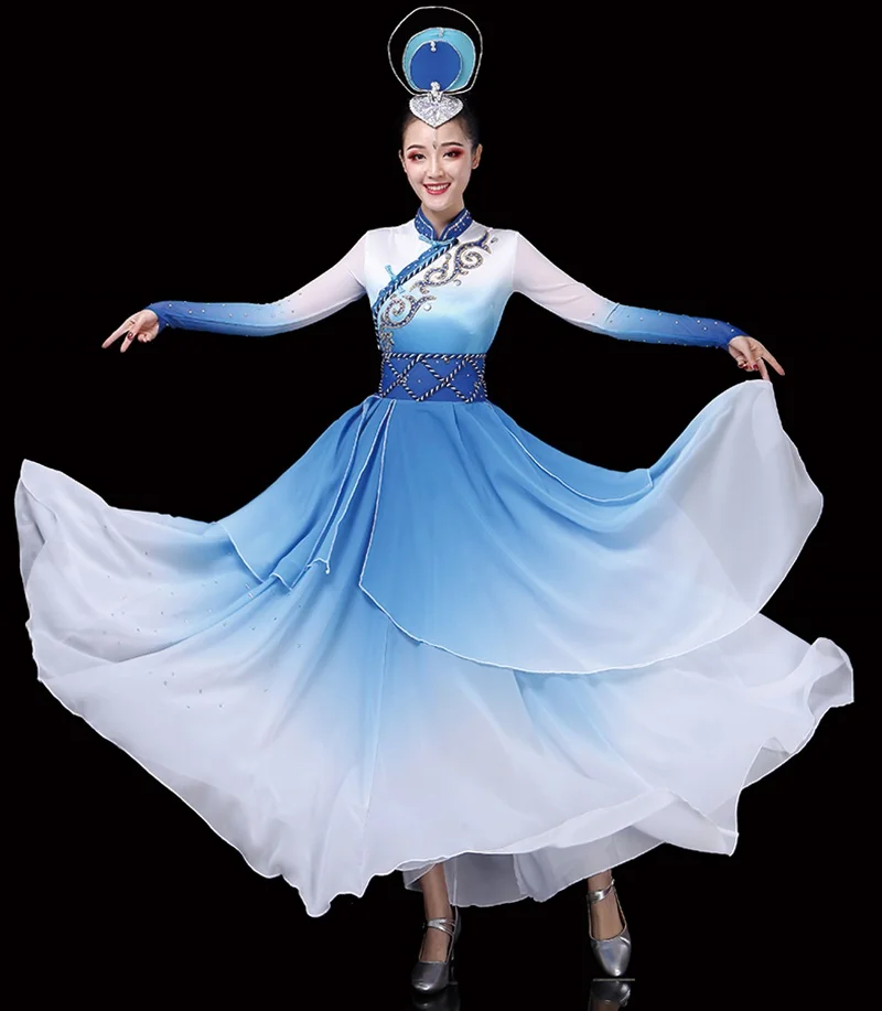 Монгольский костюм одежда китайские народные танцевальные костюмы платье для