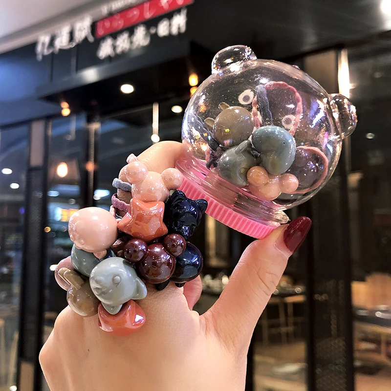 

20/24pcs/Set Gift Box Packed Girls Children Cute Cartoon Elastic Hair Bands Children Scrunchies Rubber Bands Hair Accessories