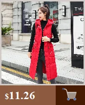 Winter vest women long vest Casual Slim thick warm Autumn hooded sleeveless waistcoat long zipper winter vest female M-3XL