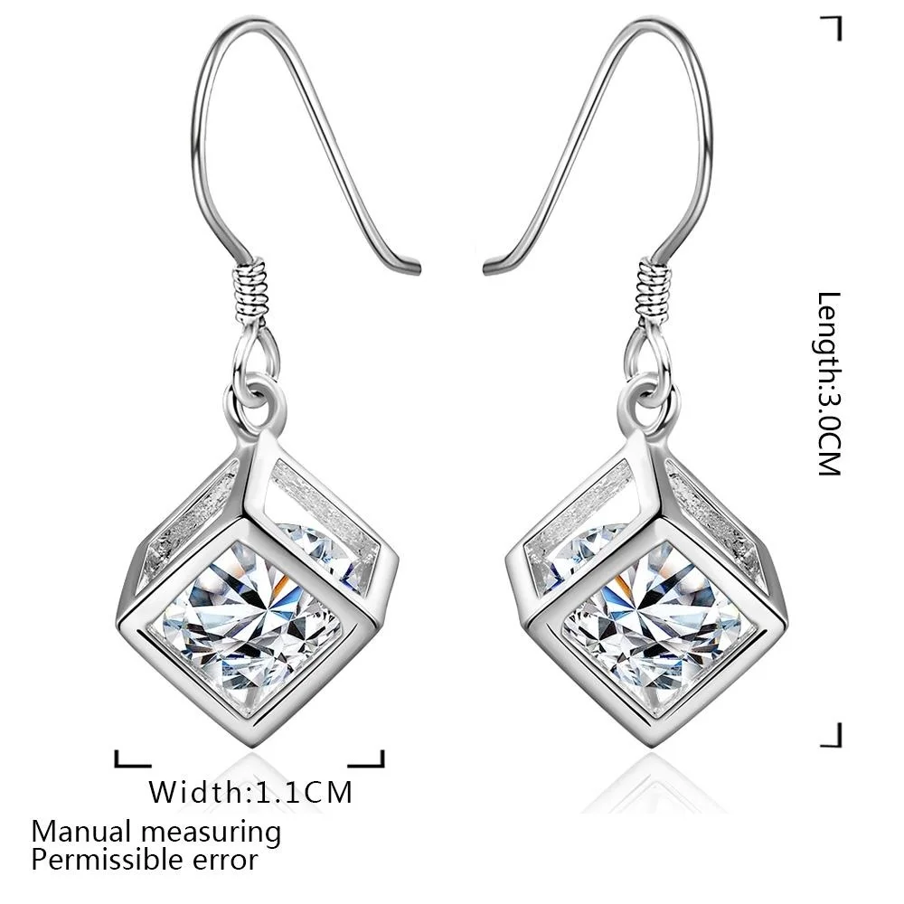 Fashion Jewelry Elegant Earring geometric modeling Rhinestone Ear Stud Earrings Valentine's Day Xmas gift tassel earrings | Украшения и
