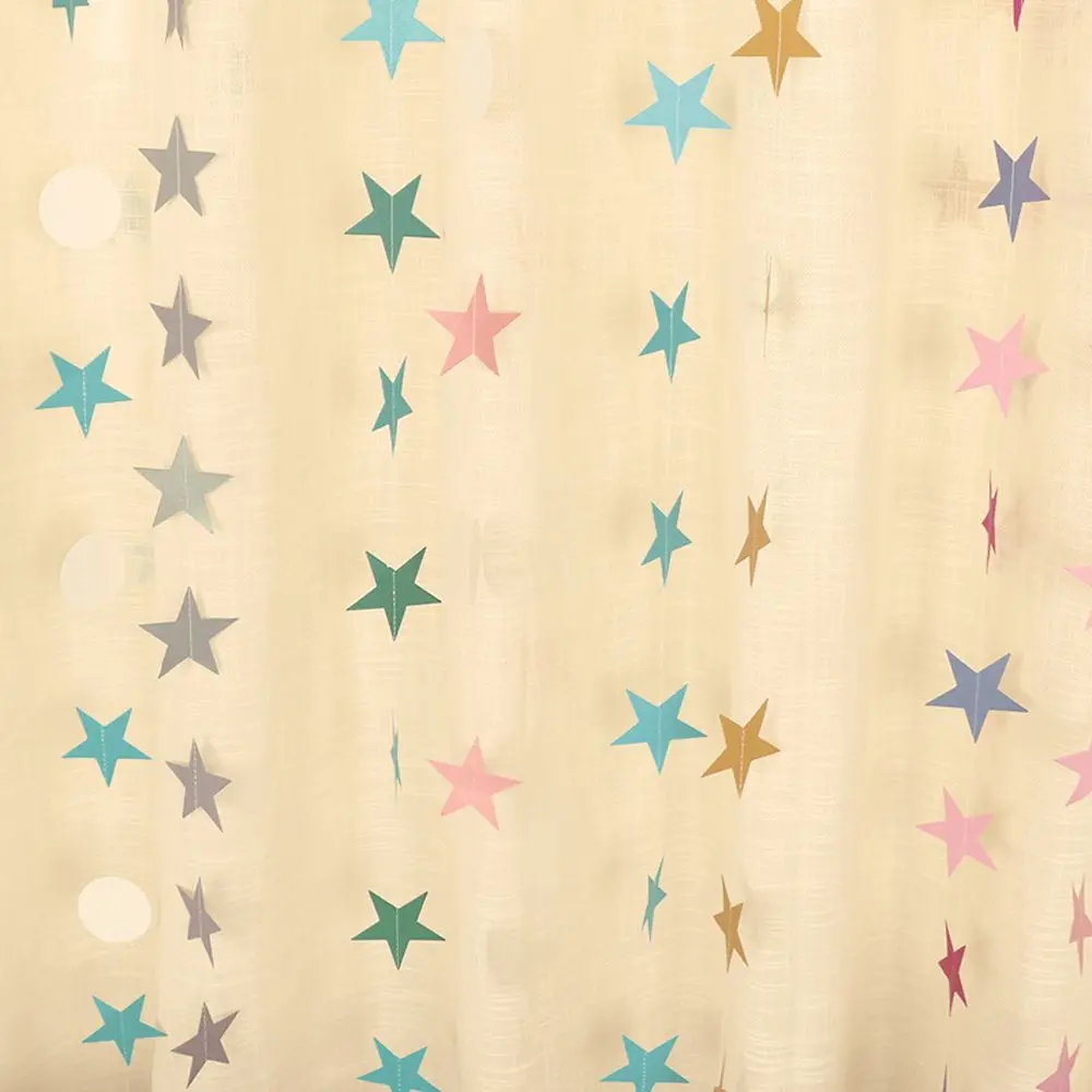 Золотой серебряный Звездный круг украшение для вечеринки бумажные гирлянды