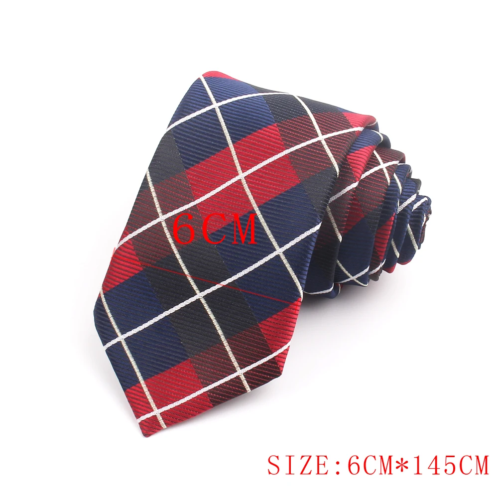 Клетчатые галстуки для мужчин и женщин Классический узкий галстук свадьбы