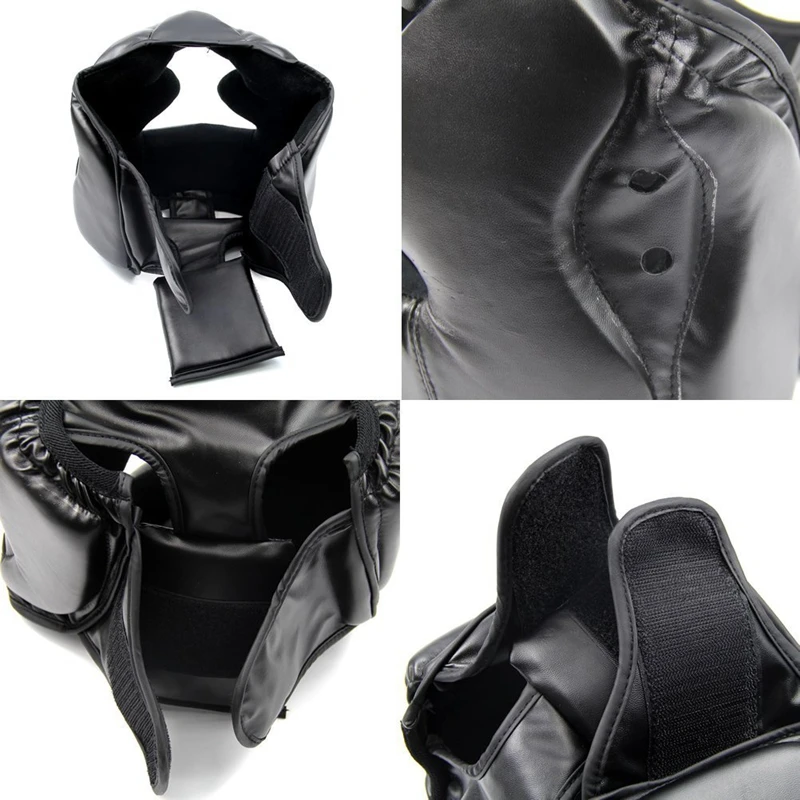 Black Good Headgear Head Guard Training Helmet Kick Boxing Protection Gear | Спорт и развлечения