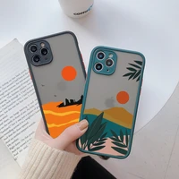 mountain sunset scenery phone case for iphone 6s 7 8 plus se2020 x xr xs max 11 12 13 pro max sunrise hard shockproof back cover