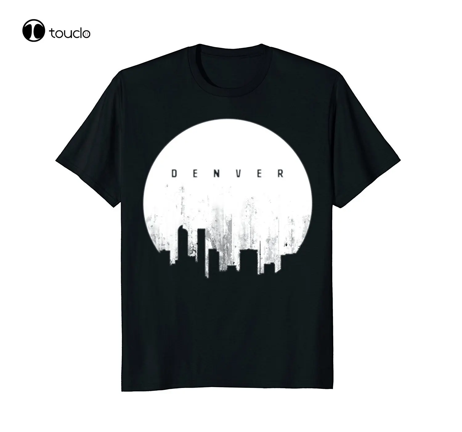 

New Summer Slim Tee Shirt Denver City Moon T Shirt - Colorado Hot Sale T-Shirt Custom Aldult Teen Unisex Fashion Funny New