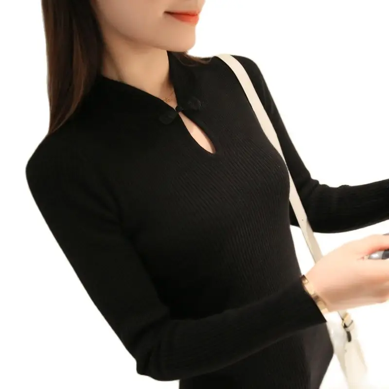 2021 Half female thread tight turtleneck thickened sweater Hedging Short Sleeved Shirt slim 9a11c | Женская одежда