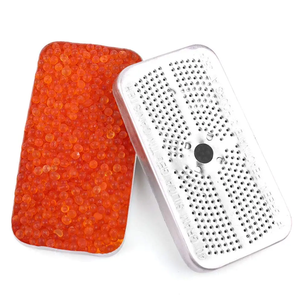 Портативный многоразовый апельсиновый силикагель 40 г прочный алюминиевый