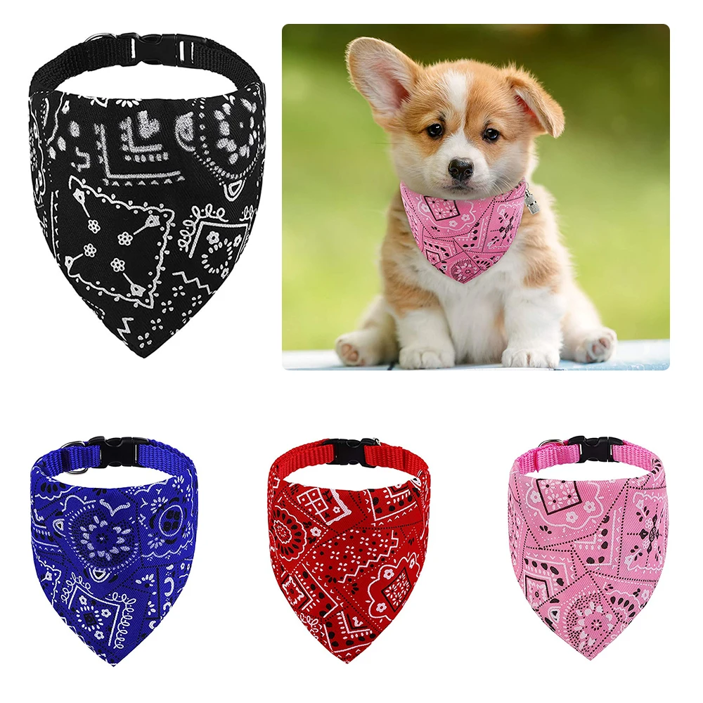 

Cool Dog Collars Washable Scarf Adjustable Triangular Bandage Bandana Collar Bibs Cat Neck Decor Party Dress Up Dog Clothing