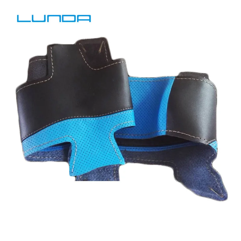 Housse de volant de voiture en cuir, cousue à la main, noir et rouge, pour Mitsubishi Lancer EX Outlander ASX Colt Pajero Sport