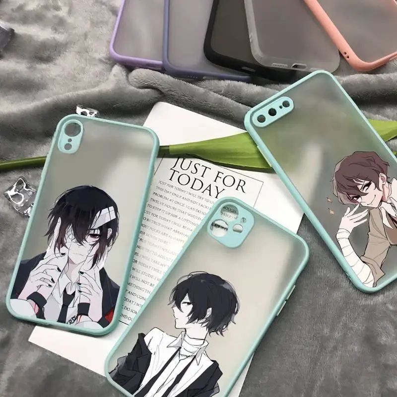 

Anime Bungou Stray Dogs Dazai Osamu Phone Case matte transparent For iphone 7 8 11 12 plus mini x xs xr pro max cover