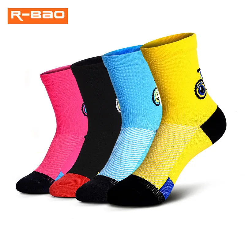 

4 Pairs Kids Cycling Socks Girls Boys High Quality Sports Running Function Socks Anti-slip Comfortable for 2-6 Years Old Child
