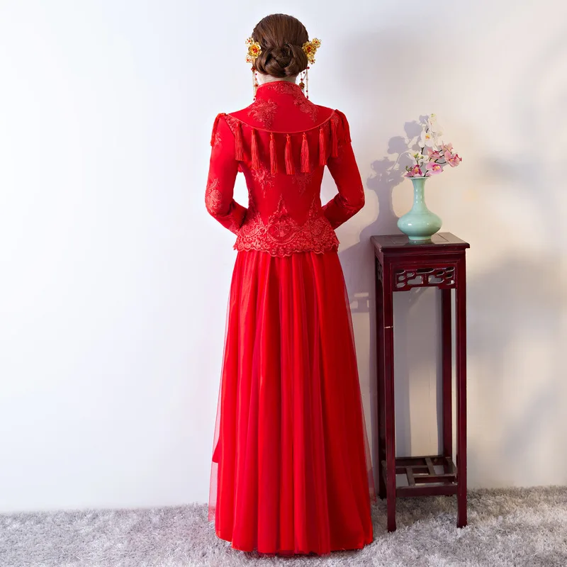 Акция для подружки невесты ТРАПЕЦИЕВИДНОЕ ПЛАТЬЕ тост Cheongsam 2020 новое осеннее