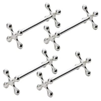 4 pcs zinc alloy chopsticks rest spoons stand forks knifes holder rack stand metal craft table decoration silver