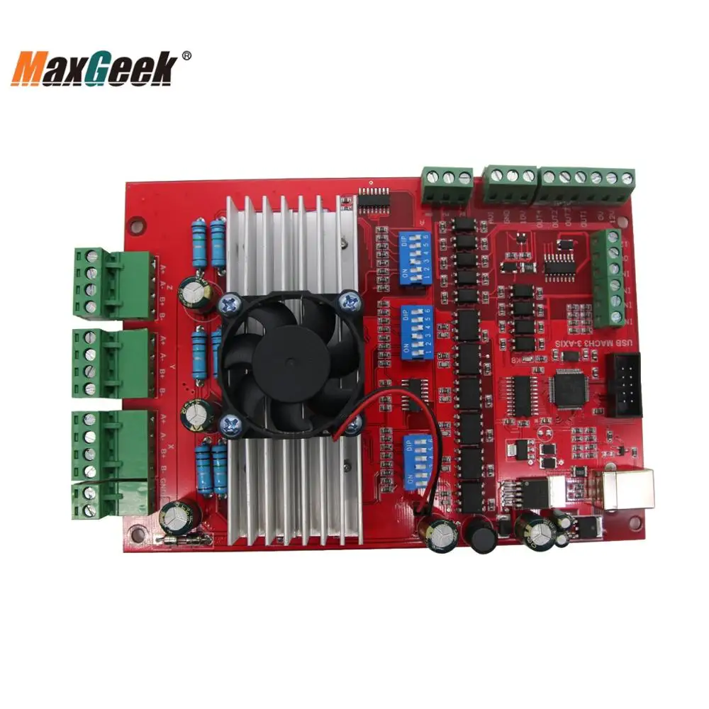 Maxgeek MACH3 USB 3 Axis CNC Kit TB6560 плата драйвера шагового двигателя + шт. Nema23 шаговый