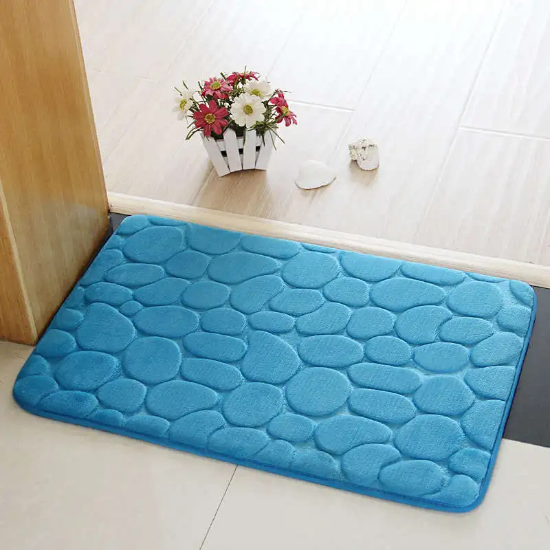 lake blue stones Коралловый бархатный коврик для туалета, супер впитывающий коврик для душа, мягкий коврик для ванной комнаты, Противоскользящие коврики для ванной, разные цвета - Цвет: lake blue stones