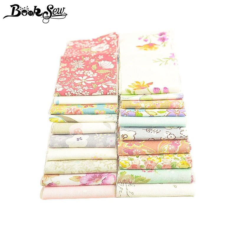 Ткань для рукоделия 100% хлопок саржа цветы 5x5 0 см/шт. в рулоне | Дом и сад