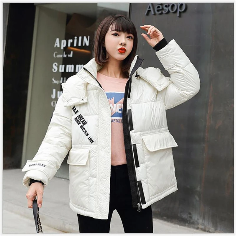 

winter jacket women 2020 new fashion students short bread coat women thickened Glossy jacket female parka abrigos mujer R828