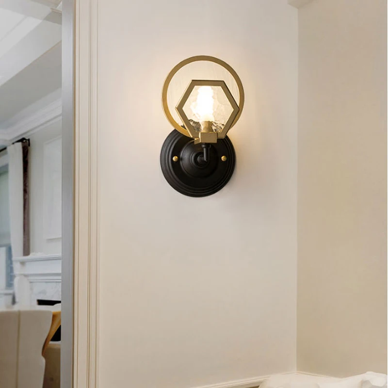 

Nordic modern living room wall lamp simple personality creative bedside lamp double head bedroom study wall lamp