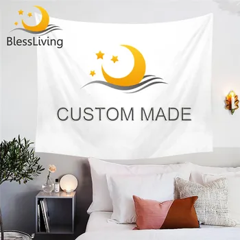 Blessliving Customized Tapestry DIY Design Wall Hanging Custom Made Decorative Wall Carpet Print on Demand Bedspread Dropshipper 1