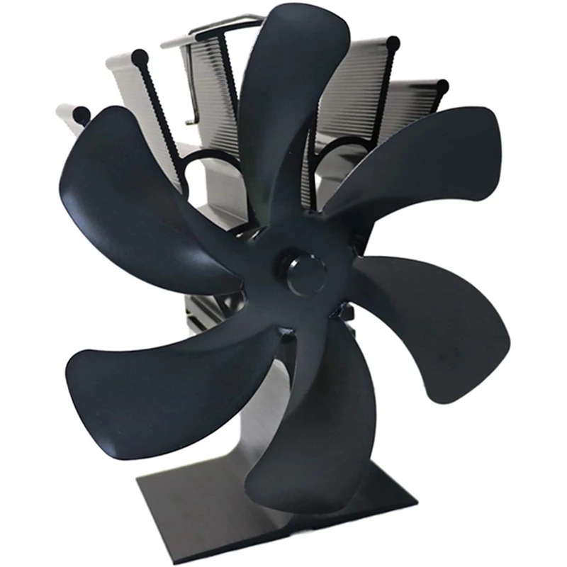 

6 Blade вентилятор для камина вентилятор для печи, работающий от тепловой энергии для дерева/камин Eco Содружественное и эффективное распределе...