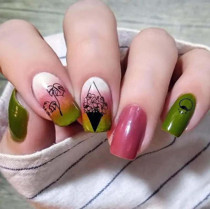 Штамповочные пластины BORN PRETTY для ногтей с изображением цветов животных