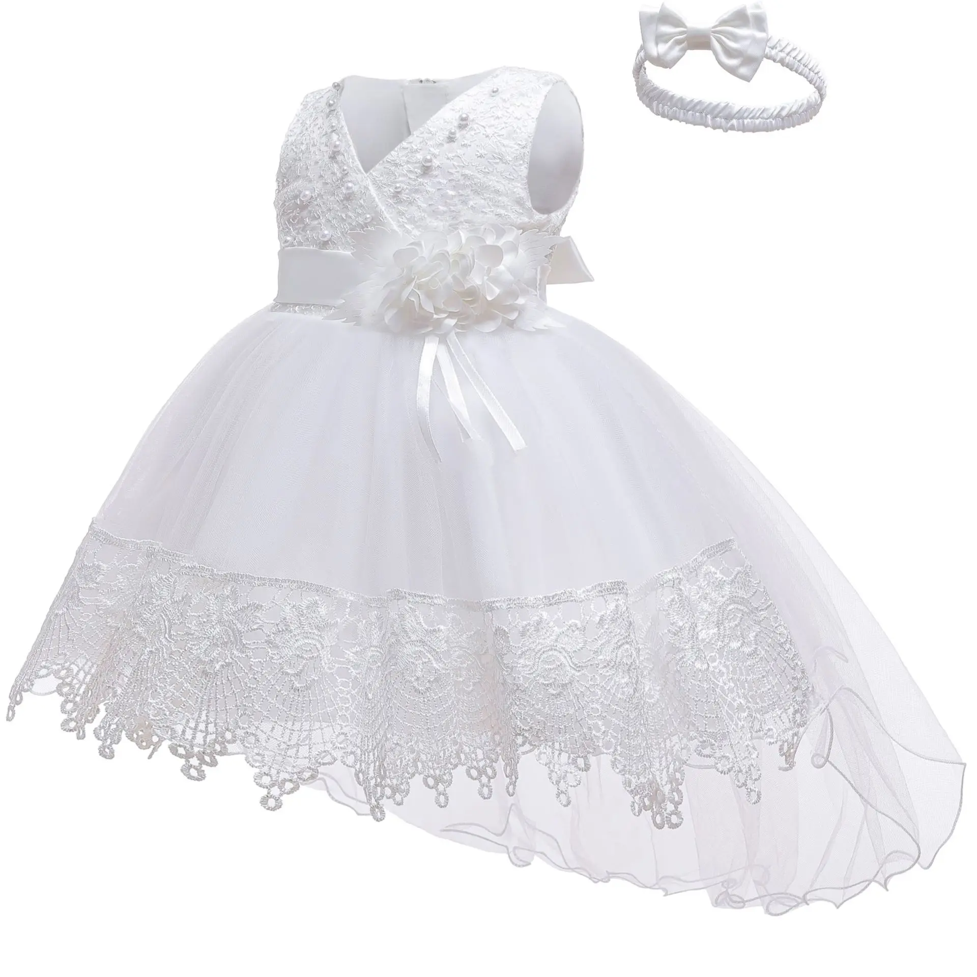 Vestido/ г. Летнее платье для маленьких девочек платья на день рождения для девочек от 0 до 3 лет праздничное платье принцессы с цветочным рисунком Одежда для девочек - Цвет: As picture