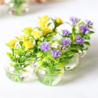 112 dollhouse accessories miniature model micro mini simulation hydroponic glass plant flower pot