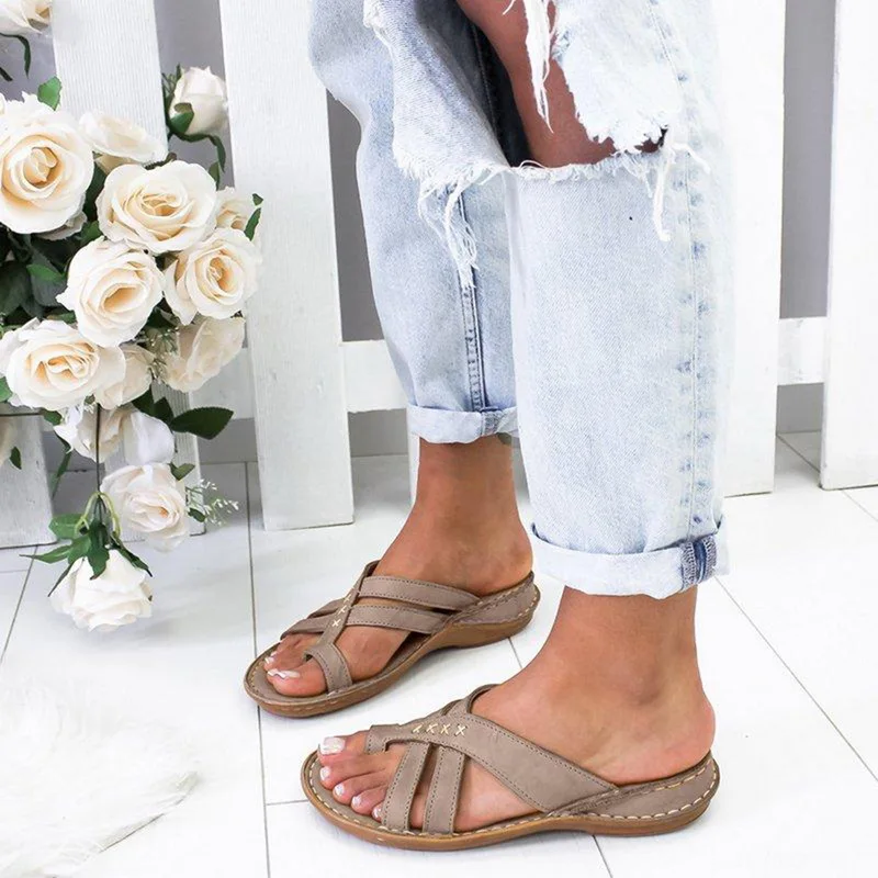 

Women Sandals Women Ladies Summer Fashion Leather Sandals Wedges Comfort Big Size Shoes Wedges Round Toe Women Shoes