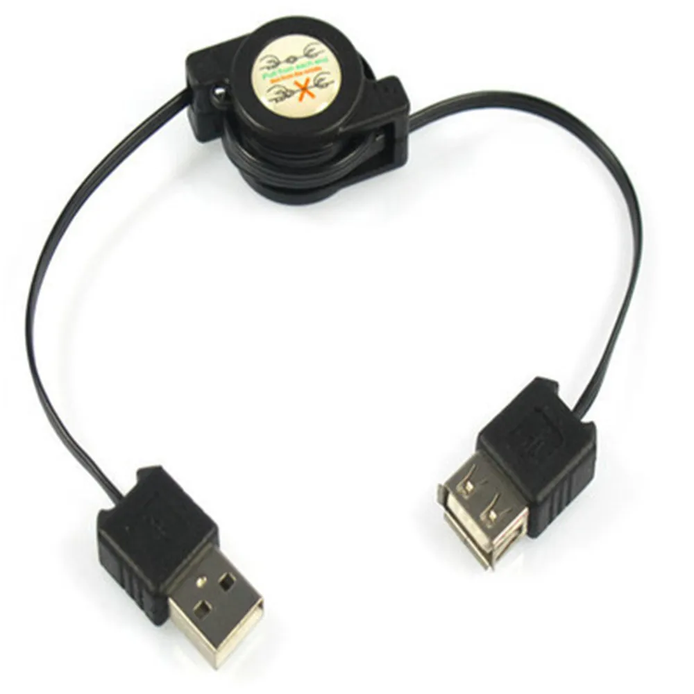 1 шт. USB 2,0 A Мужской к женскому разъему мужской к женскому разъему выдвижной кабель для синхронизации данных Шнур для зарядного устройства 75 см