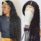Парики с волнистыми волосами 13x4, прозрачные парики с фронтальным кружевом, парики с волнистыми волосами для черных женщин