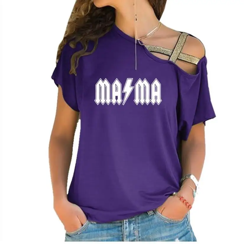 

New Fashion Wife Mom Boss Letters Print T-Shirt For Women Cross Bandage T-Shirt Female Top Women Graphic Tees Women Funny