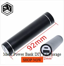 Металлический внешний аккумулятор DIY Kit ящик для хранения бесплатно сварочный костюм 1X18650 батарея 5V 1A USB Внешнее зарядное устройство смартфон