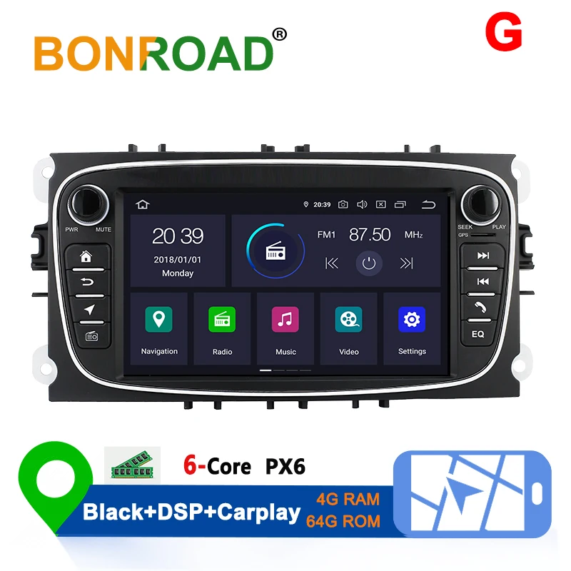 2 Din Android 7.1.2 автомобильный dvd плеер для FORD/FOCUS 2/MONDEO/S MAX/CONNECT 2008 2009 2010 2011 головное