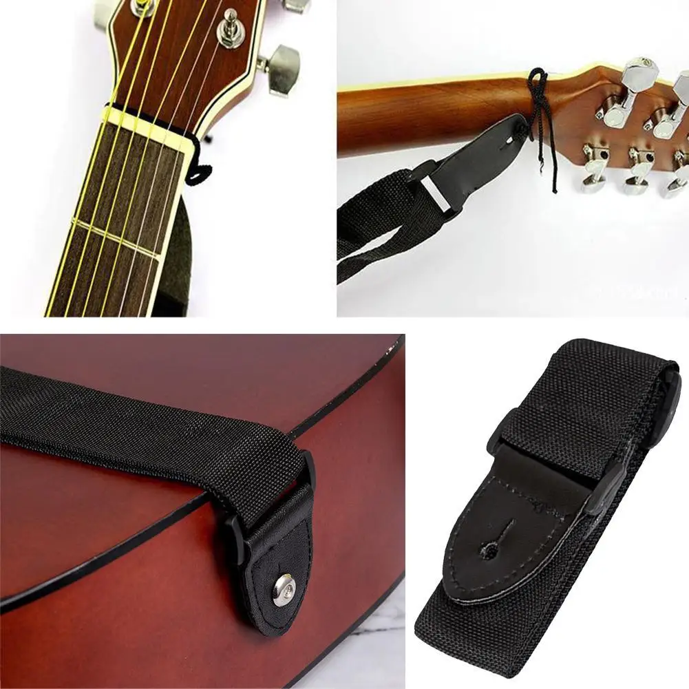 gitarre strap leder einstellbare schulter gurt für gitarre elektrische gitarre bass gitarre teile zubehör schwarz neue free global shipping