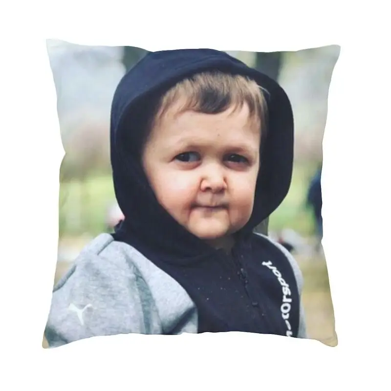 

Nordic Style Funny Hasbulla Hasbullah Smile Cushion Covers 40x40cm Velvet Throw Pillow Case for Sofa Car Pillowcase Decoration