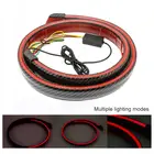 Универсальный светодиодный задний спойлер из углеродного волокна, 130 см, лампа для багажника автомобиля, многофункциональная лента для стоп-сигнала, 12 В, предупреждение