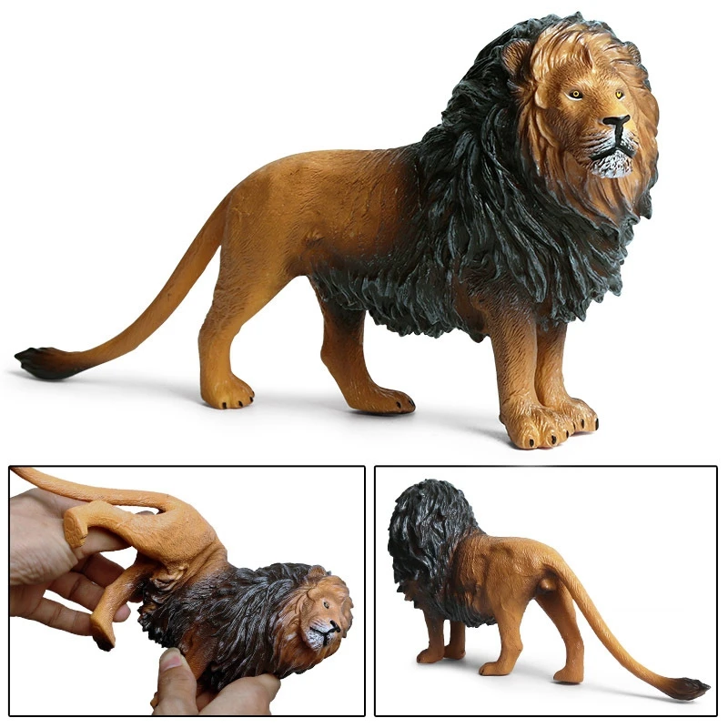 

Static Solid Plastic Wild Animal Simulation Model Lion Collectible Toy Cognitive Toy