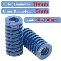 10 pieces blue heated bed springs 10mm outer diameter 20 100mm length 3d printer die spring tl 105l blue