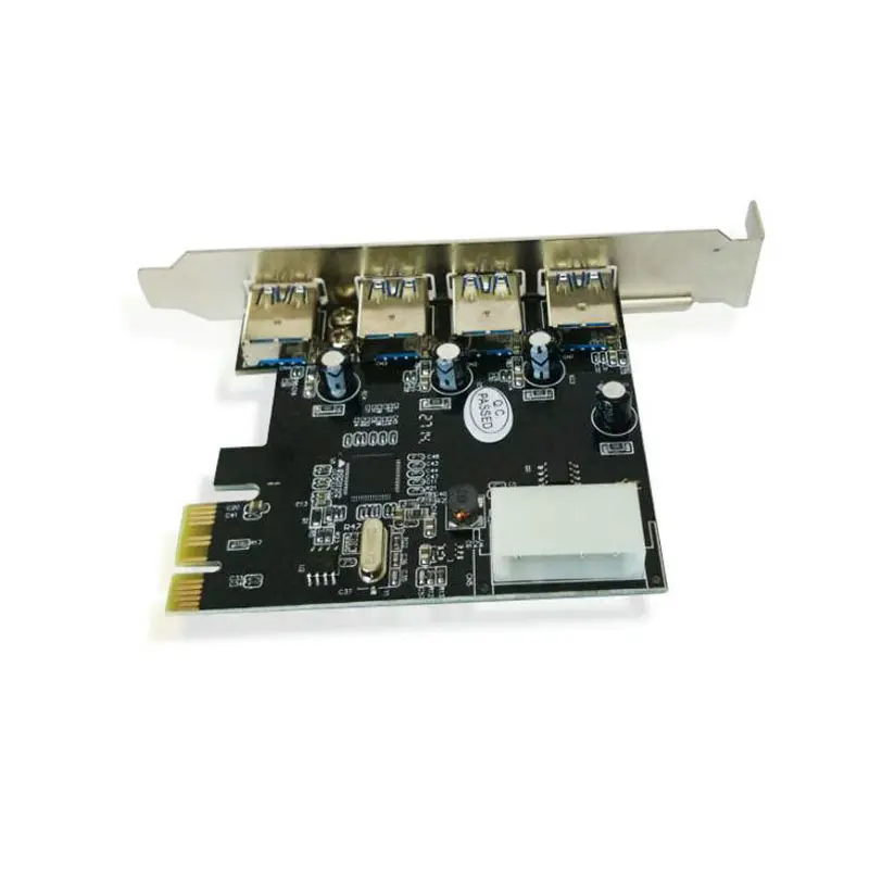 Большой Q PCI 4 Порты и разъёмы USB 3 0 Express riser карта PCIe хост-контроллер питания sata |
