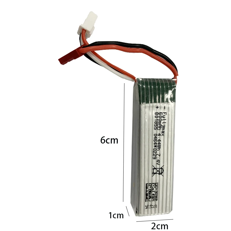 Parkten-Bater&iacute;a de A160-J3 Wltoys Original, bater&iacute;a li-po A160 J3 de alta calidad, 7,4 V, 600mAh, 4.44WH-5