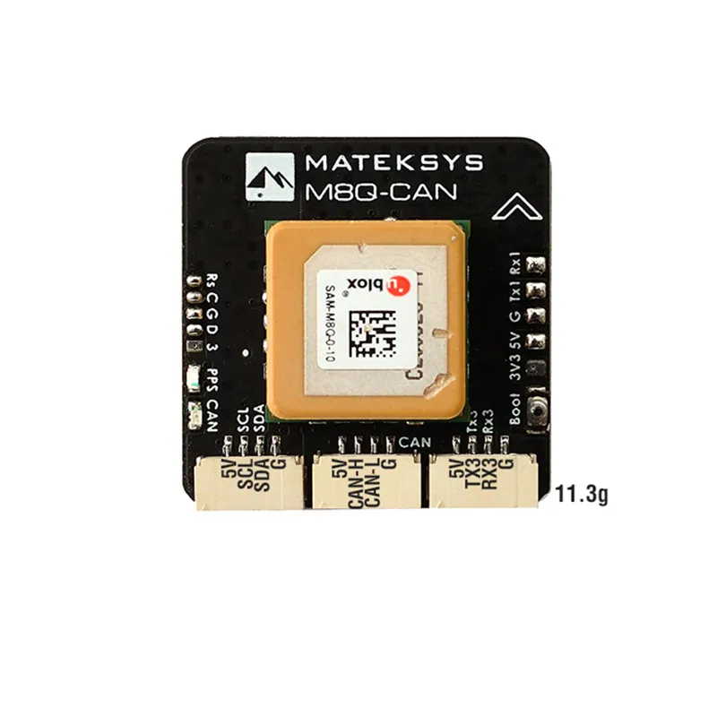 

Mateksys Matek GNSS M8Q-CAN GPS-модуль UAVCAN MSP SAM-M8Q QMC5881L барометр DPS310 UAVCAN протокол UART_MSP для комплектов дронов FPV