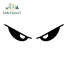 EARLFAMILY 13 см x 3,5 см Забавный мотоциклетный шлем виниловая наклейка злые глаза JDM водостойкая автомобильная наклейка черныйсеребристый
