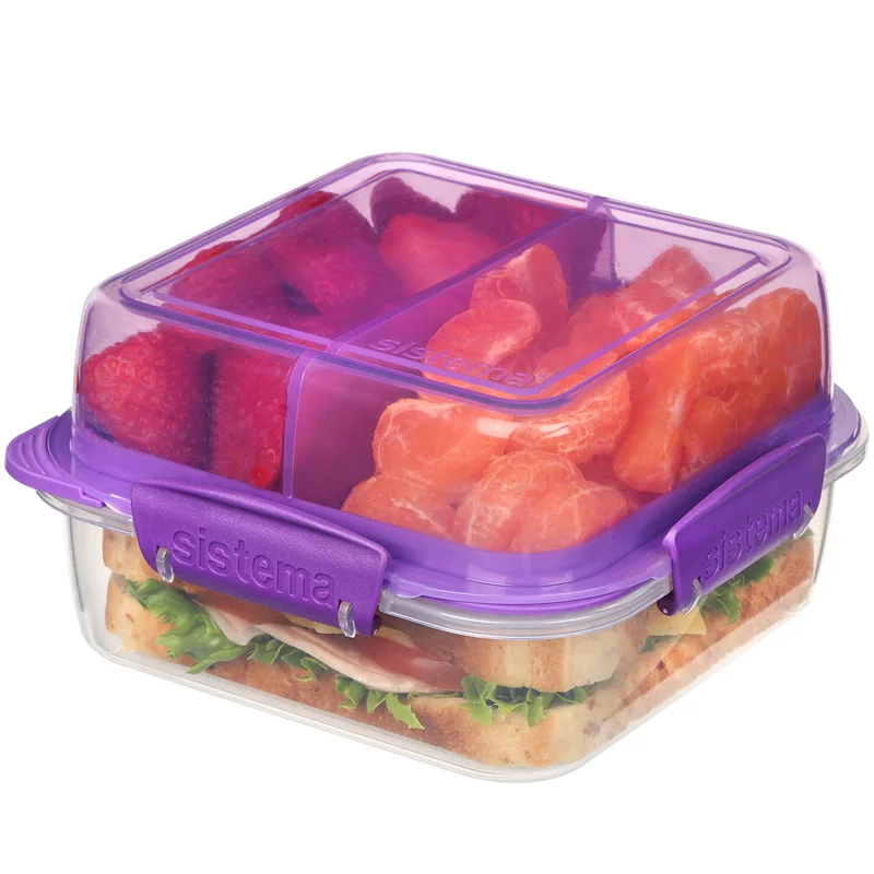 New Zealand Sistema Lunch Box Portable Sandwich Bread Box Microwave Oven Children’s School Office Fruit Bento Salad Box