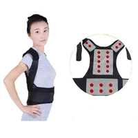 tourmaline self heating magnetic therapy waist back shoulder posture corrector spine lumbar brace back support belt pain relief