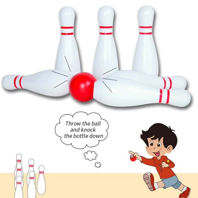 Игрушка для боулинга деревянный набор детей игрушки спорта в помещении и на