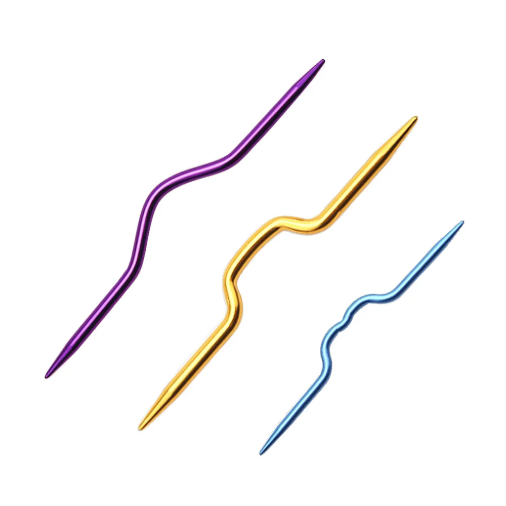 3 шт. изогнутые крючки для вязания крючком алюминиевые спицы шарфа свитер
